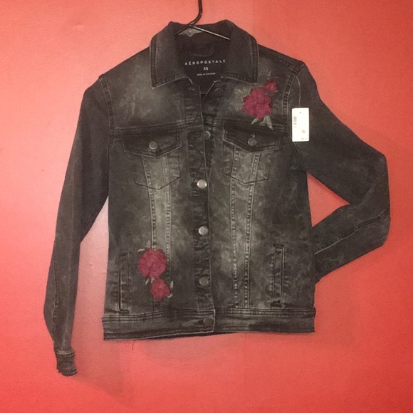 Aeropostale Black Jean Jacket - Picture 1 of 4